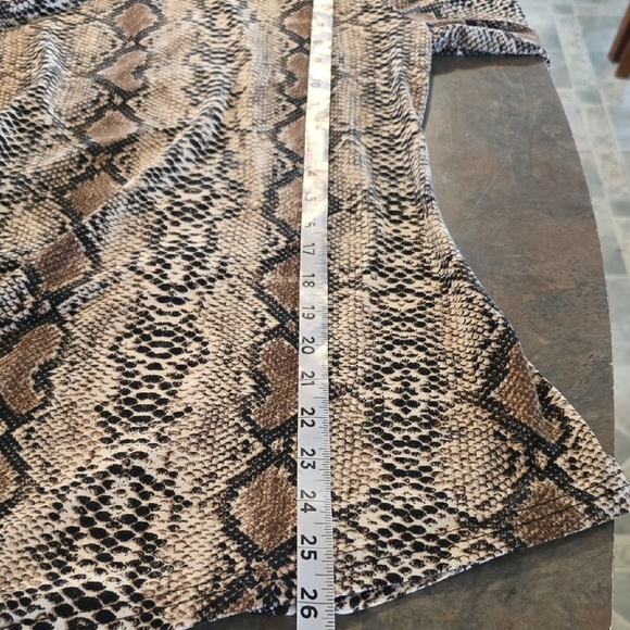 Cinny Brown and Cream Snake Print Tunic - Picture 7 of 7